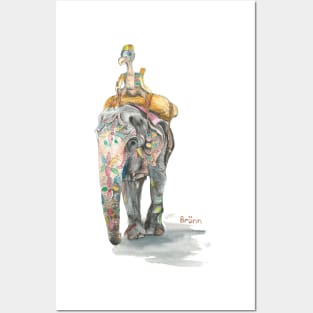 Dodo rides an elephant mug teeshirt sticker magnet apparel Posters and Art